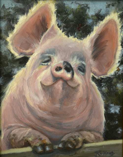 Miss Porcine-ality, 10x8  $400 at Hunter Wolff Gallery